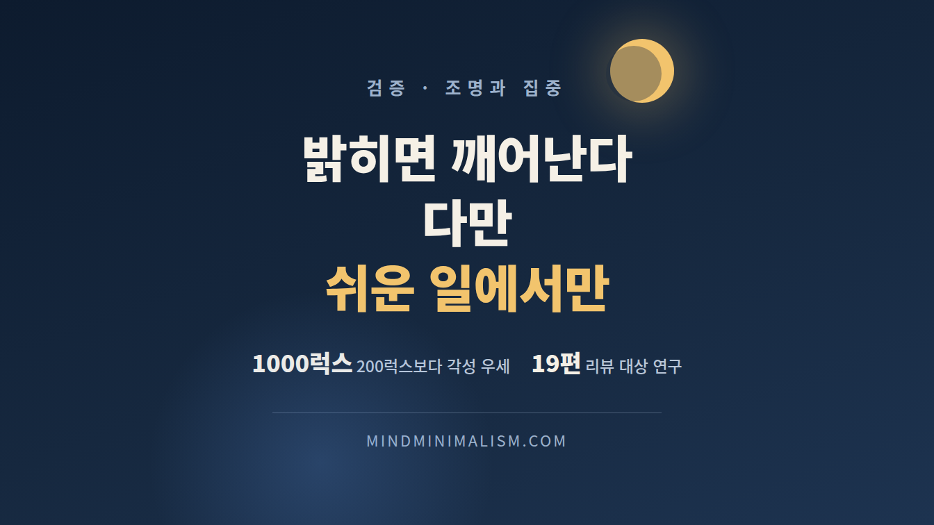 책상 조명이 집중에 도움이 되는 일과 그렇지 않은 일 썸네일