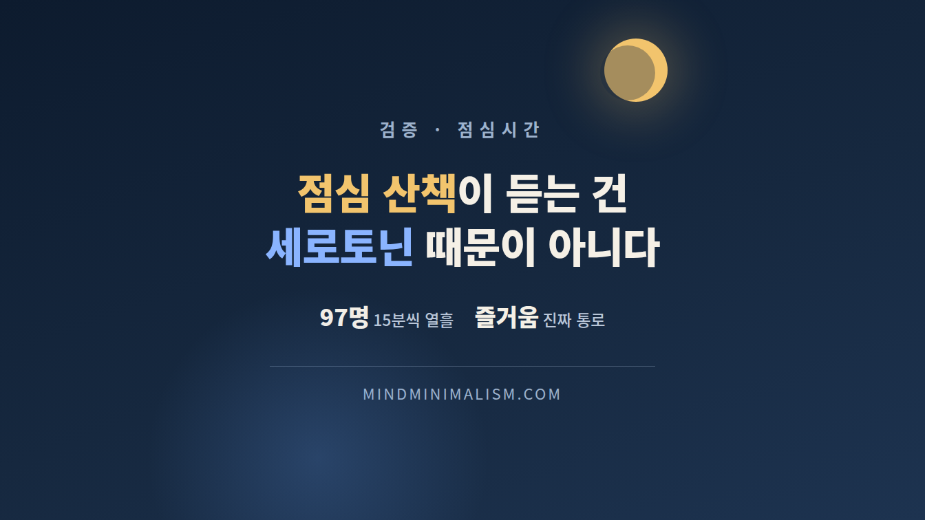 점심 산책 15분이 오후를 바꾸는 진짜 이유 썸네일