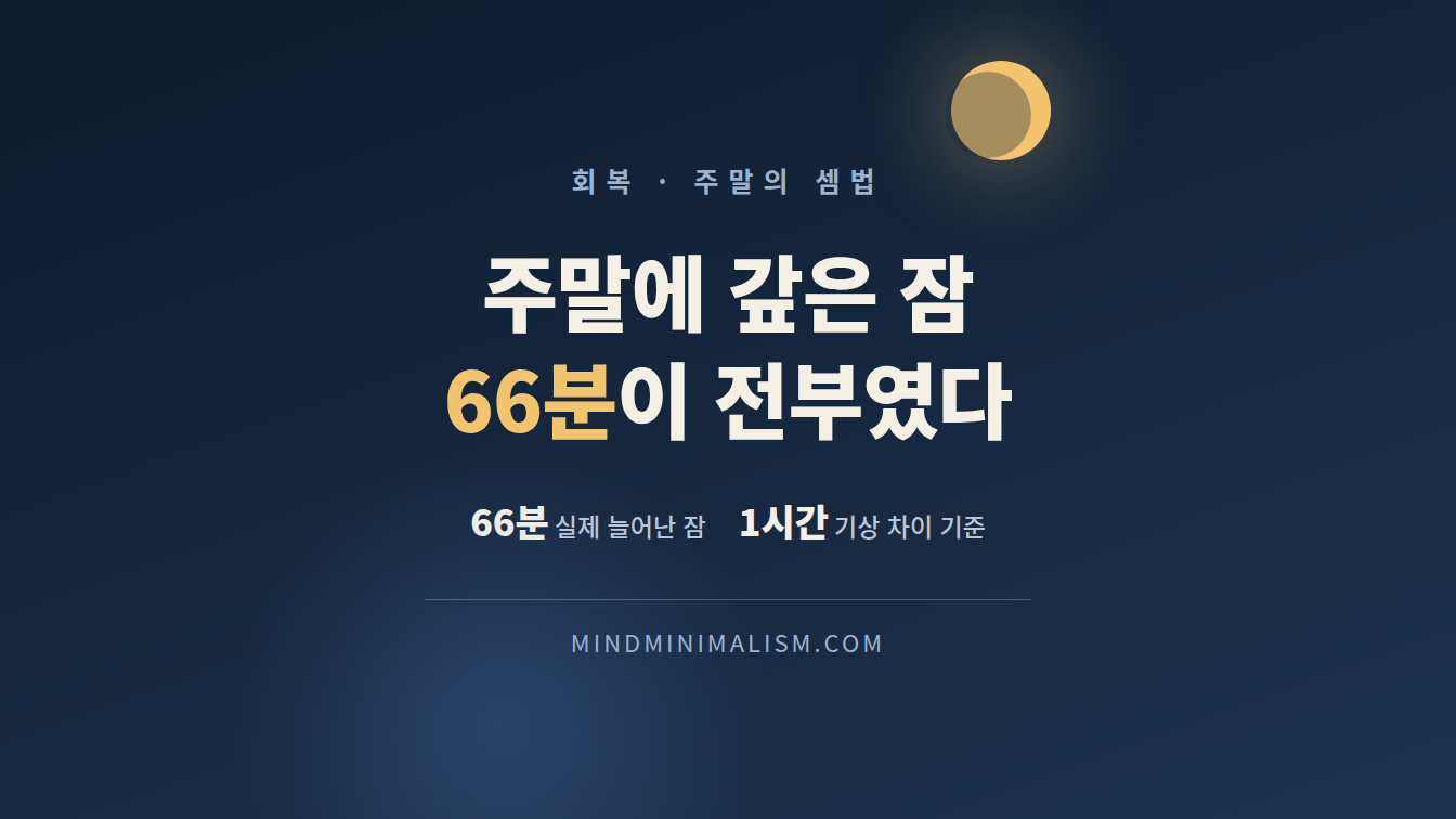 주말 몰아 자기가 월요일을 더 힘들게 하는 이유 썸네일