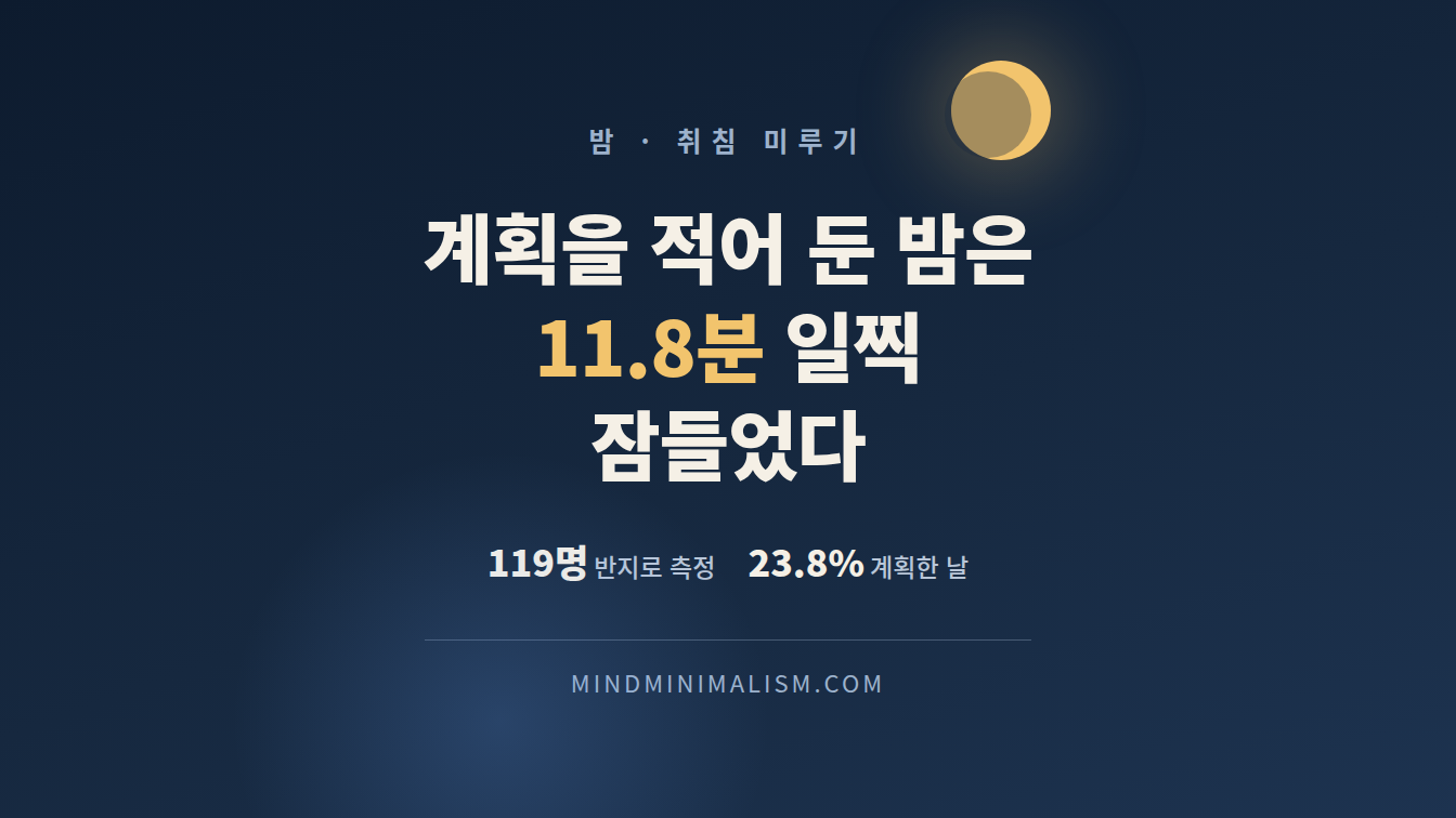 취침 미루기 주제 글의 대표 이미지 취침 미루기가 의지 문제가 아닌 이유